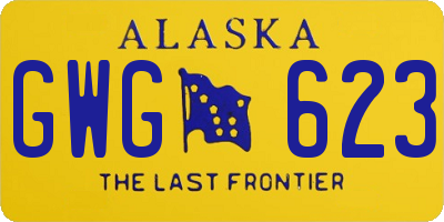 AK license plate GWG623