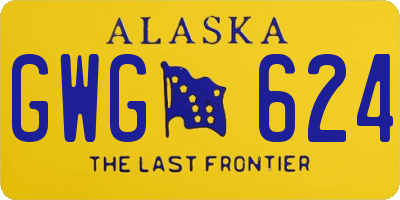 AK license plate GWG624