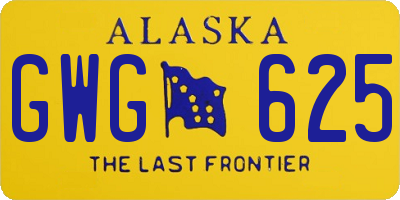 AK license plate GWG625