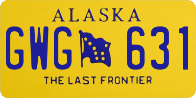 AK license plate GWG631