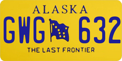 AK license plate GWG632