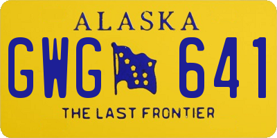 AK license plate GWG641