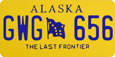 AK license plate GWG656