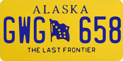 AK license plate GWG658