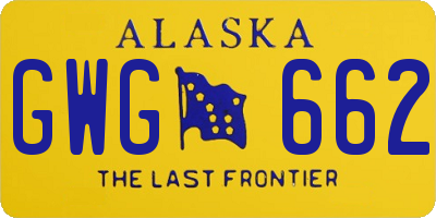 AK license plate GWG662