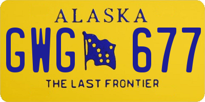 AK license plate GWG677