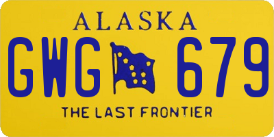 AK license plate GWG679