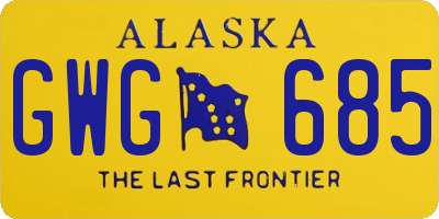 AK license plate GWG685