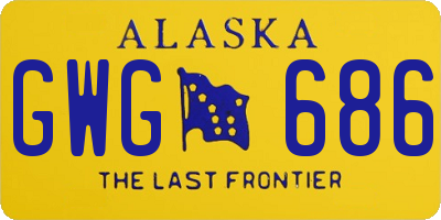 AK license plate GWG686