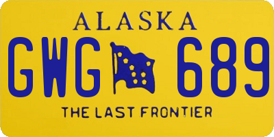 AK license plate GWG689