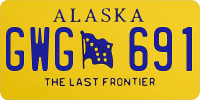 AK license plate GWG691