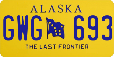 AK license plate GWG693