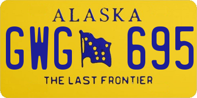 AK license plate GWG695