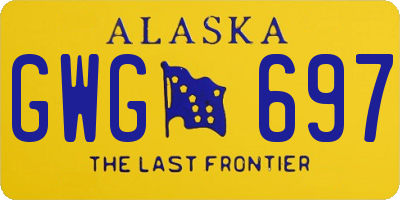 AK license plate GWG697