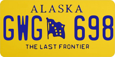 AK license plate GWG698