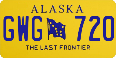 AK license plate GWG720