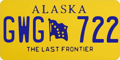 AK license plate GWG722