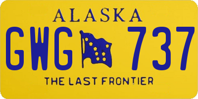 AK license plate GWG737