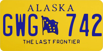 AK license plate GWG742