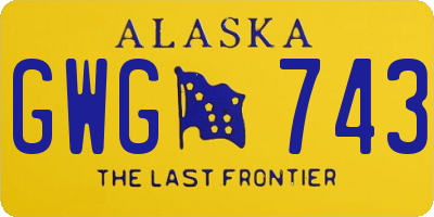 AK license plate GWG743