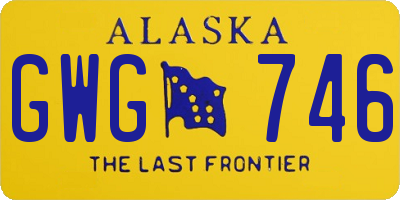 AK license plate GWG746