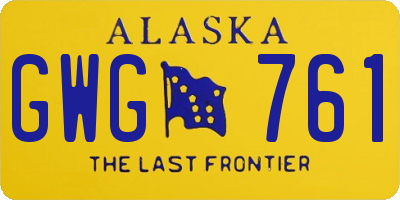AK license plate GWG761
