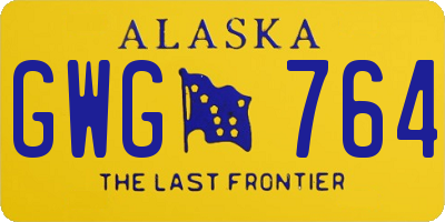 AK license plate GWG764