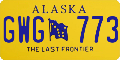 AK license plate GWG773