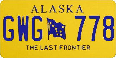 AK license plate GWG778