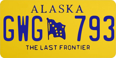 AK license plate GWG793