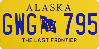 AK license plate GWG795