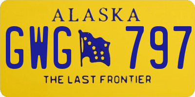 AK license plate GWG797