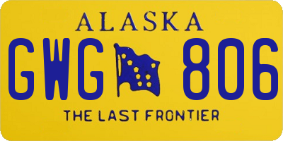 AK license plate GWG806