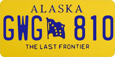 AK license plate GWG810