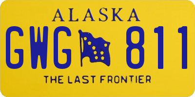 AK license plate GWG811