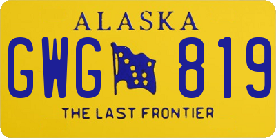 AK license plate GWG819