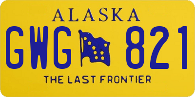 AK license plate GWG821