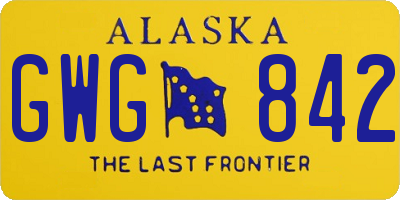 AK license plate GWG842