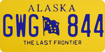 AK license plate GWG844