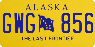 AK license plate GWG856