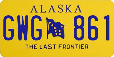 AK license plate GWG861