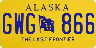 AK license plate GWG866