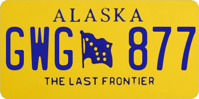 AK license plate GWG877