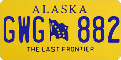 AK license plate GWG882