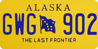 AK license plate GWG902