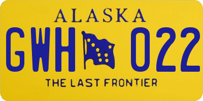 AK license plate GWH022