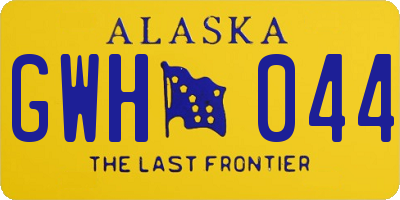 AK license plate GWH044