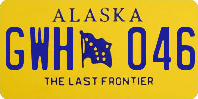 AK license plate GWH046
