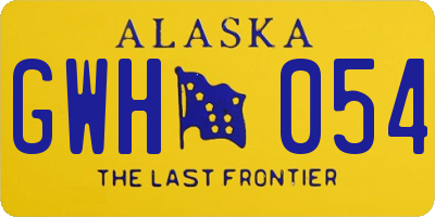 AK license plate GWH054