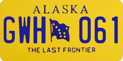 AK license plate GWH061